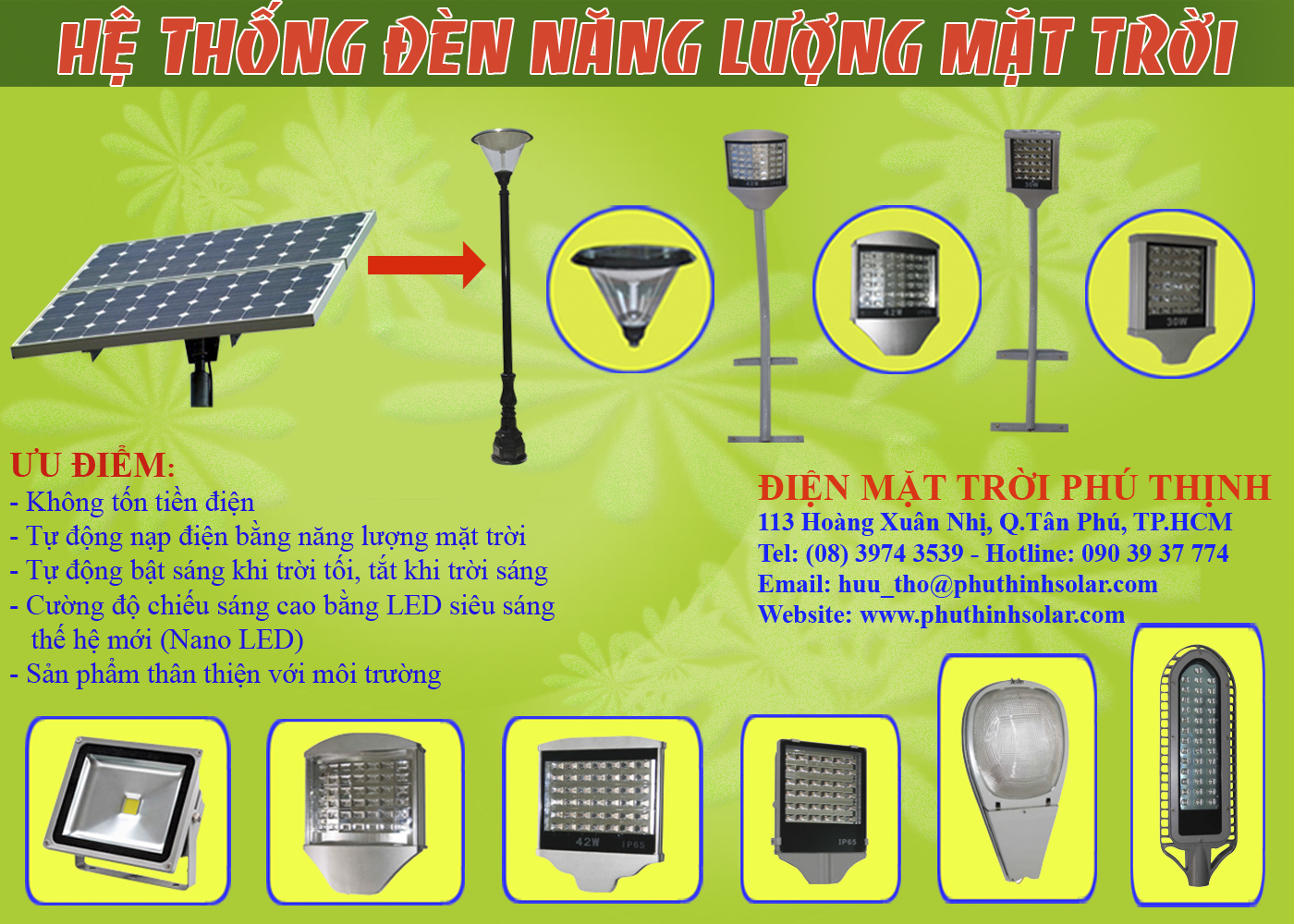 Hệ thống đèn năng lượng mặt trời - Nano Led